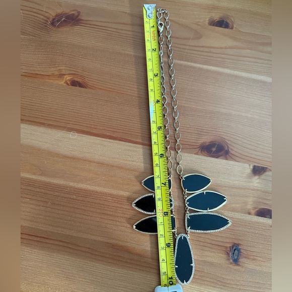 Stella and Dot Allegra reversable necklace gold and black - Picture 8 of 9